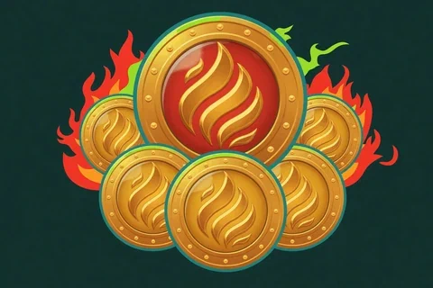 Ilustración de Burning Coins 40