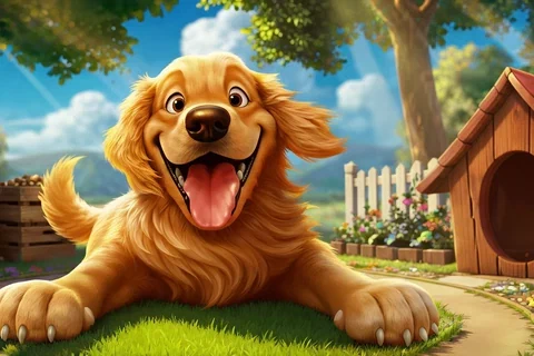 Ilustración de Golden Retriever