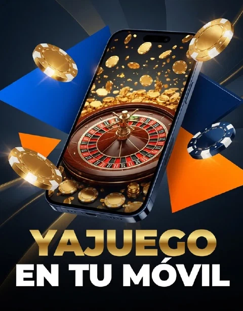 Acceso móvil a YaJuego con motivos de casino en un teléfono
